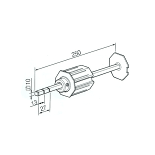 Embout télescopique pour tube octo 60 (dessin)