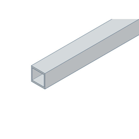 Tube carré en aluminium 50x50x2 mm - 2.5m