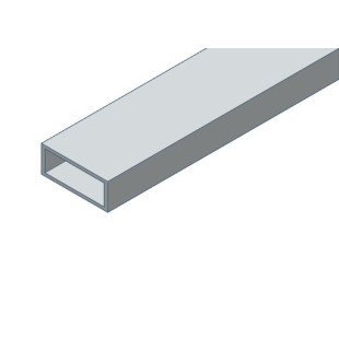 Tube rectangulaire en aluminium 100x40x2 mm - 2.5m