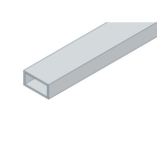 Tube rectangulaire en aluminium 80x40x2 mm - 2.5m