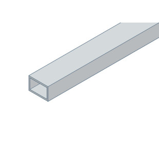 Tube rectangulaire en aluminium 60x40x2 mm - 2.5m