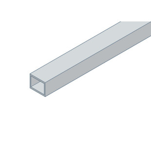 Tube rectangulaire en aluminium 50x40x2 mm - 2.5m