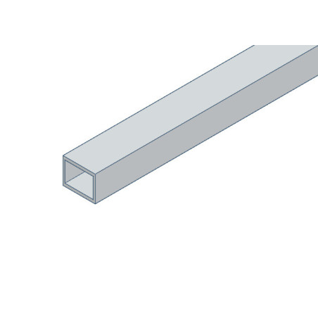 Tube rectangulaire en aluminium 50x40x2 mm - 2.5m