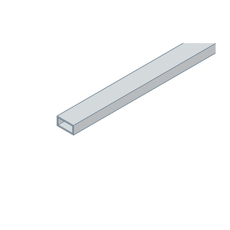 Tube rectangulaire en aluminium 40x20x2 mm - 2.5m