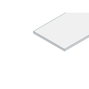 Plat aluminium 200x10 mm - 1.7m