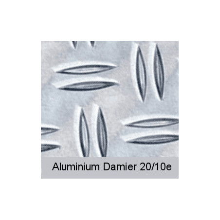 Tôle aluminium damier ep 2 mm 300x300