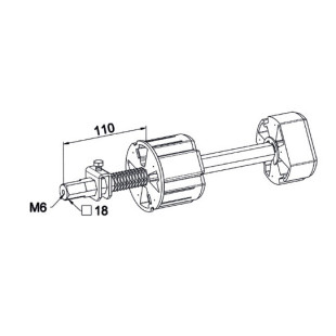 Embout tandem réglable ZF80 pare-chute carré 18 (dessin)