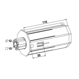 Embout escamotable pour octo 60 - A483B (dessin)