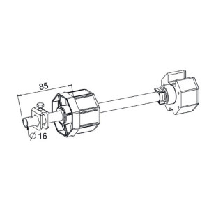 Embout tandem réglable pour tube octo 70 (dessin)