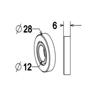 Roulement à palier lisse ø28 (dessin)