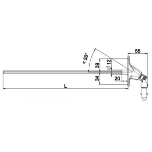 Double cardan étroit pour entonnoir - D592EB