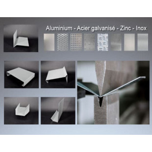 Tôle pliée en aluminium, acier ou zinc