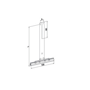 Attache tablier à clipper lame de 8 mm pour tube octogonal