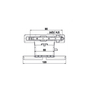 Verrou pour tube octo 40 octoeasy 1 maillon pour lame de 8 mm (dessin)