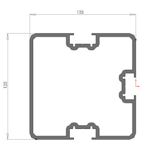 Poteau en aluminium