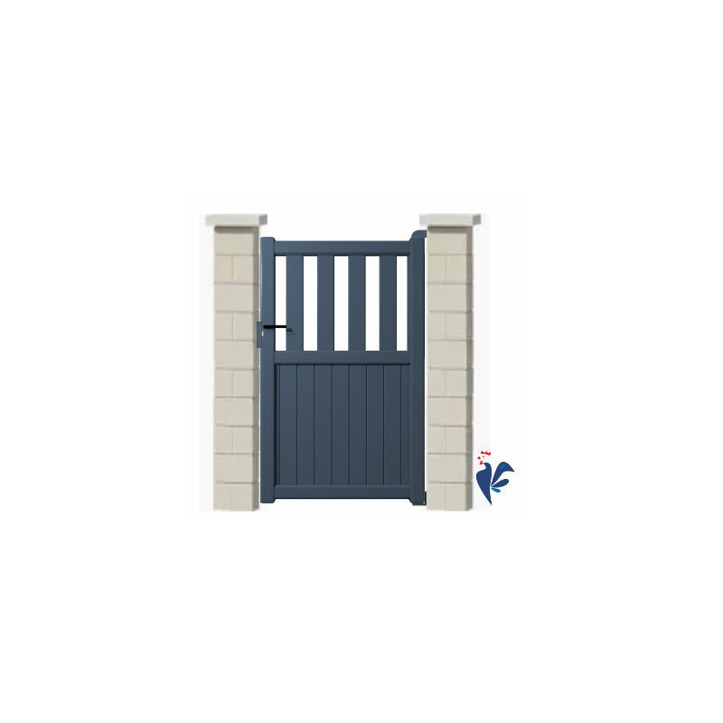 Portillon aluminium Adour gris 7016