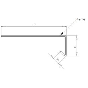 Appui de fenêtre simple aluminium sur mesure | Home Direct