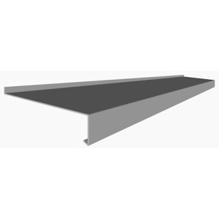 Tablette de fenêtre en aluminium laqué sur mesure avec pli arrière
