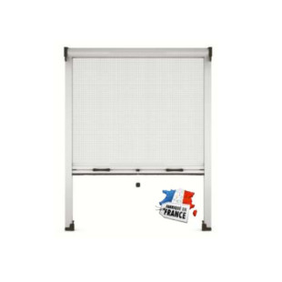 Moustiquaire blanche sur mesure enroulable pour fenêtre