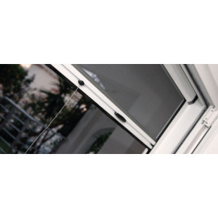 Moustiquaire blanche sur mesure enroulable pour fenêtre