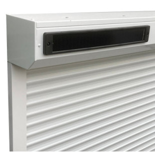 Volet roulant solaire blanc Essentiel – Coffre pan coupé