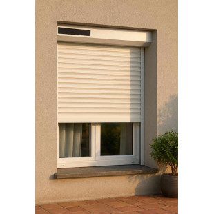 Volet solaire essentiel blanc fenêtre pose tableau
