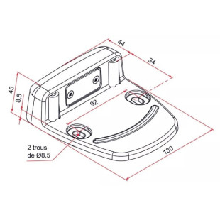 schéma sabot aluminium pour portail motorisé