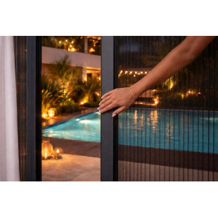 Moustiquaire porte plissée sur mesure gris 7016