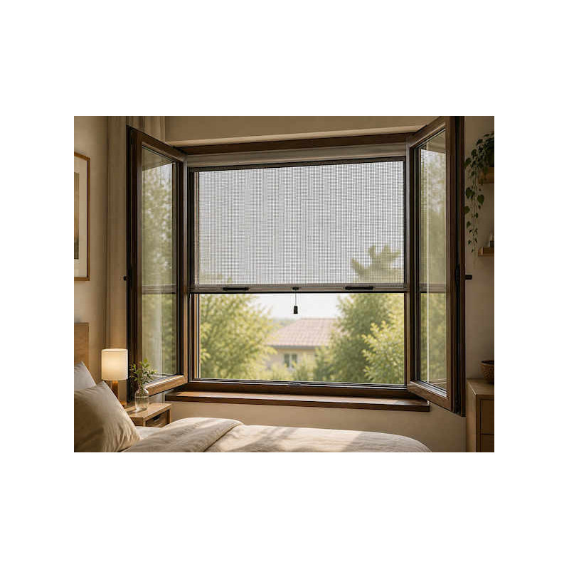 Moustiquaire ajustable blanche
