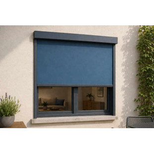 Store screen zip bleu