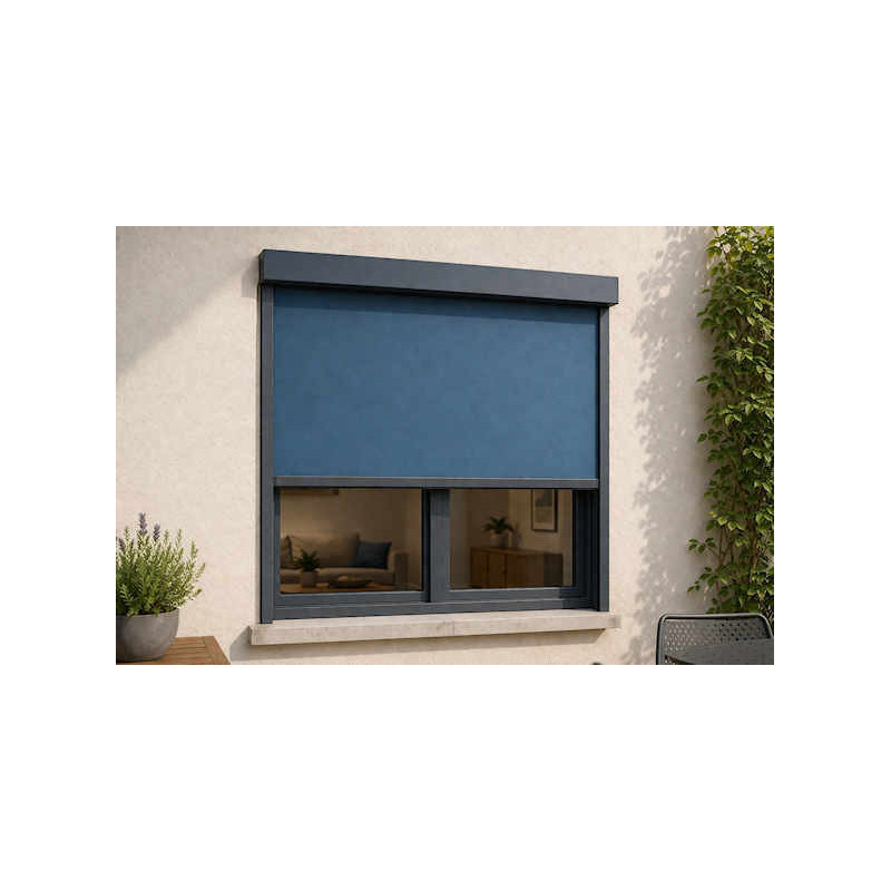Store screen zip bleu