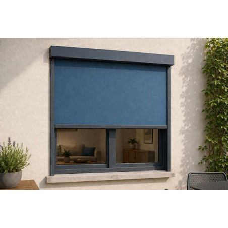 Store screen zip bleu