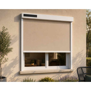 Store extérieur zip solaire blanc