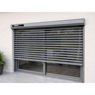 Brise soleil orientable solaire gris