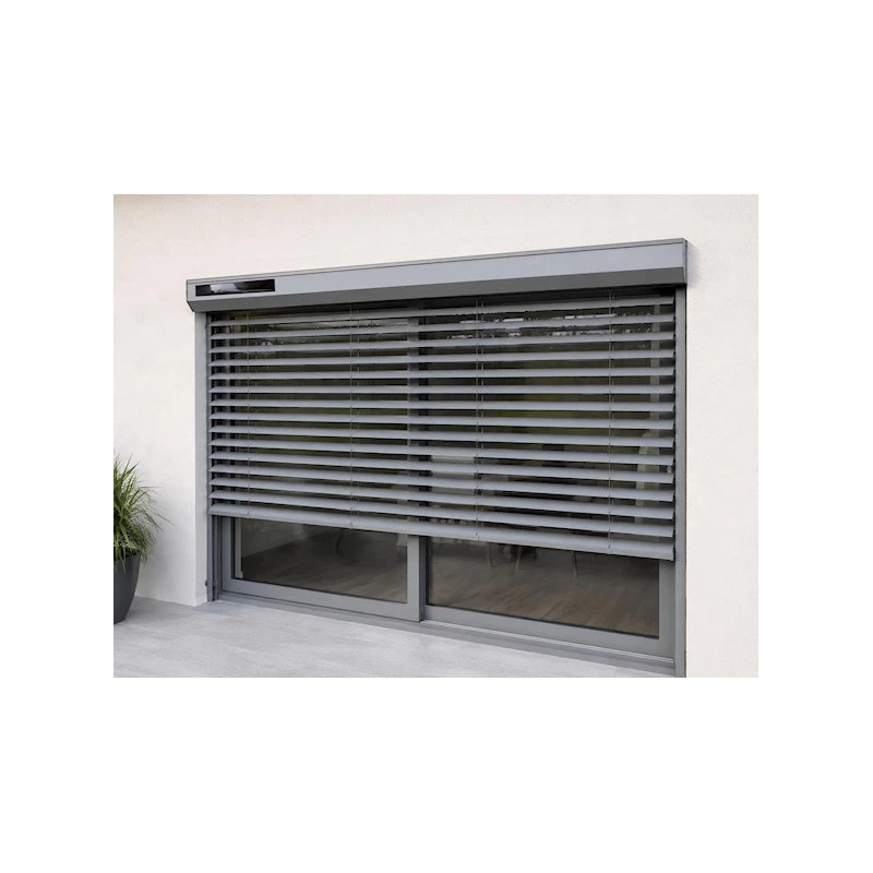 Brise soleil orientable solaire gris