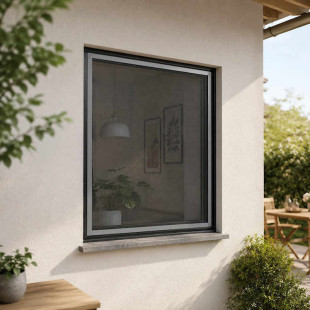 Moustiquaire fixe gris anthracite