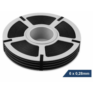 Rouleau texband 6 mm noir