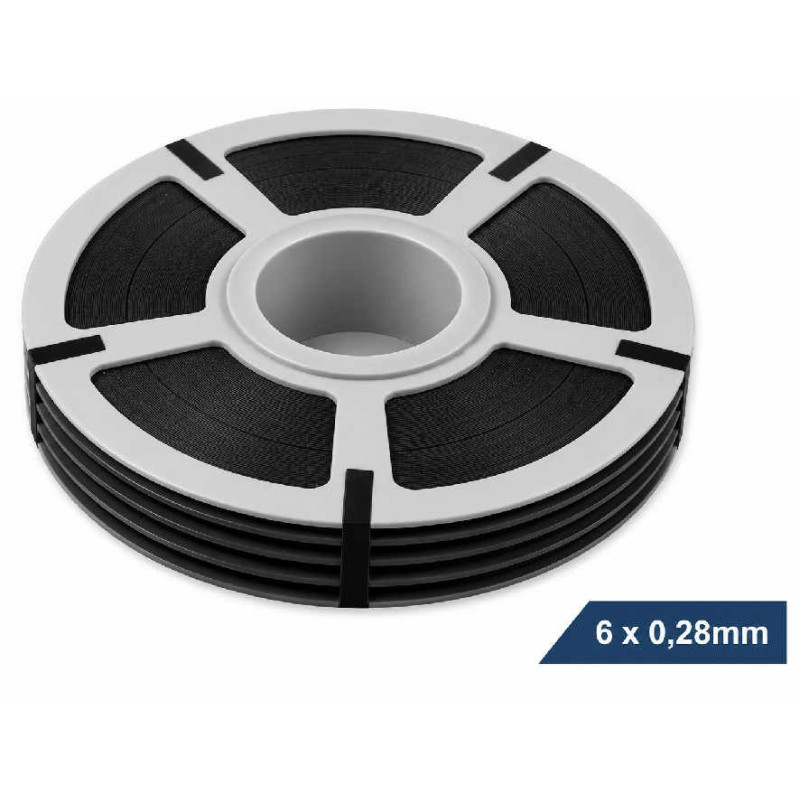 Rouleau texband 6 mm noir