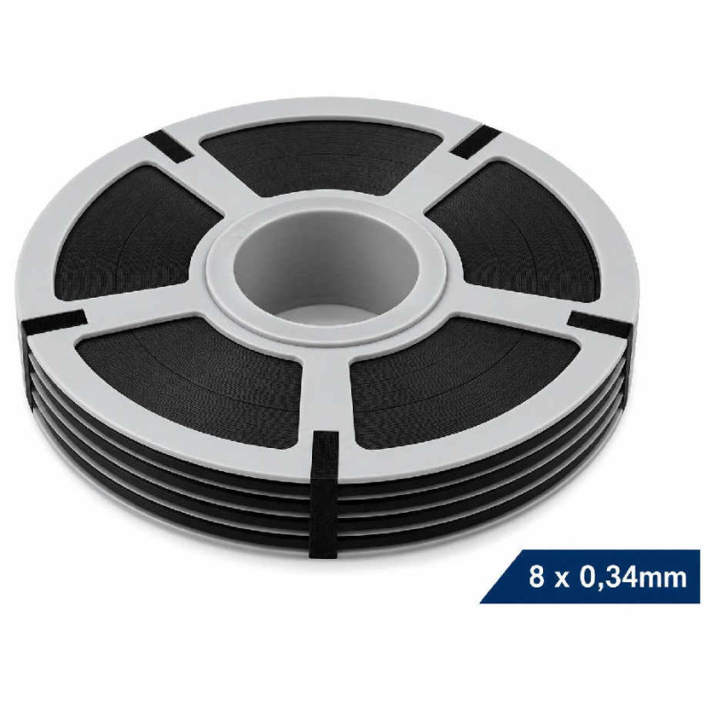 Rouleau texband  8 mm noir
