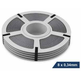 Rouleau texband 8 mm gris