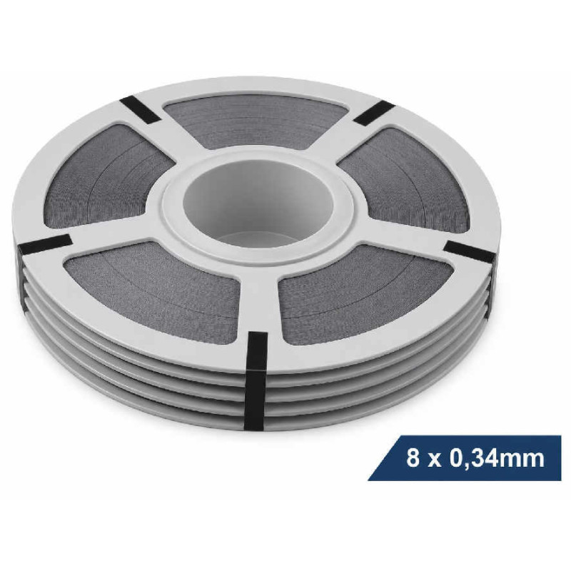 Rouleau texband 8 mm gris