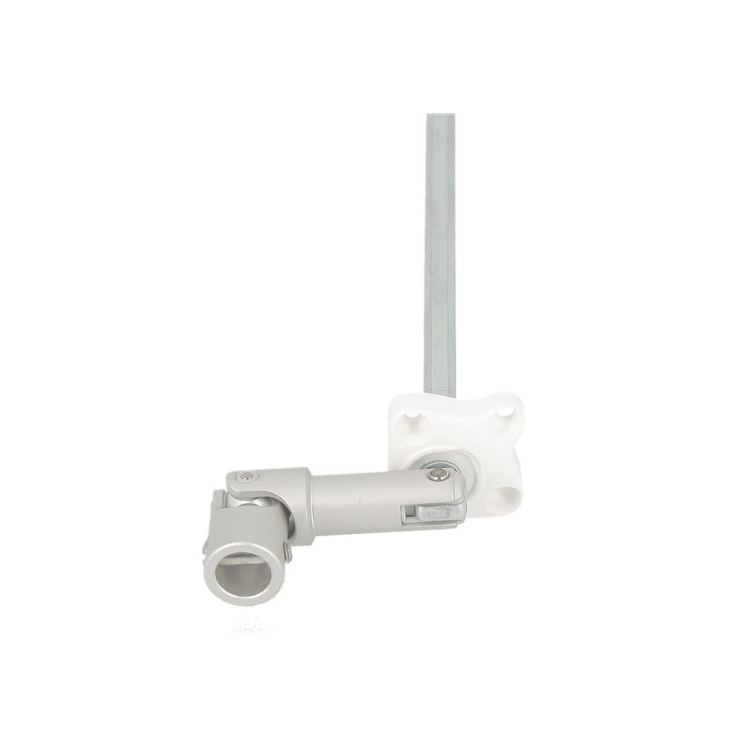 Genouillère pliable platine 31*31 blanc femelle Ø 12 tige hex de 7 lg 175 mm