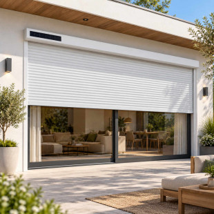volet solaire blanc lame aluminium renforcée