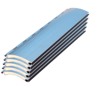 Pack de 5 lames aluminium 42x8 - Long. 1,6 mètres