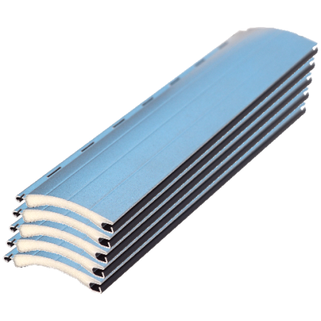 Pack de 5 lames aluminium 42x8 - Long. 1,6 mètres