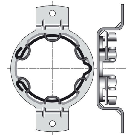 SUPPORT MOTEUR LT 50 EVOLUTION-PROFALUX ENTRAXE 100 MM