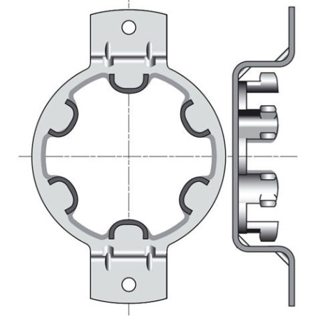 SUPPORT LT50 PLASTIVAL/SPPF ENT. 90 MM