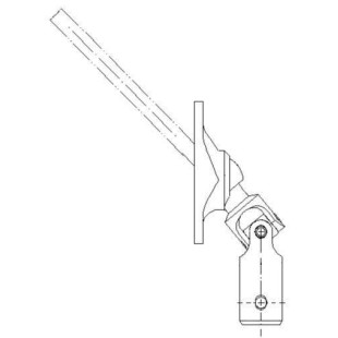 sortie de caisson 45° aluminium (22*52)