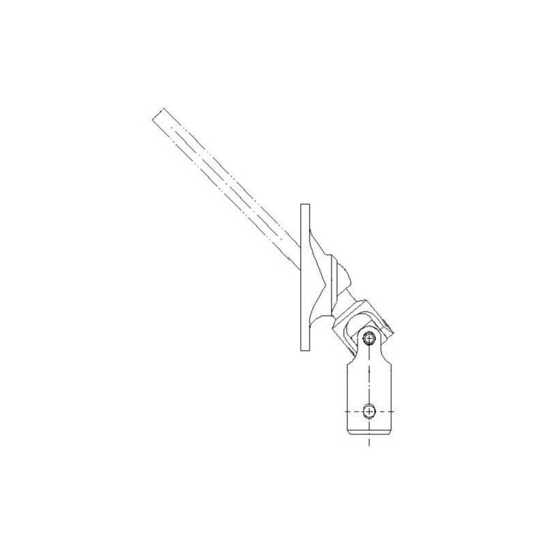 sortie de caisson 45° aluminium (22*52)