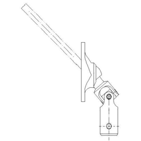 sortie de caisson 45° aluminium (22*52)